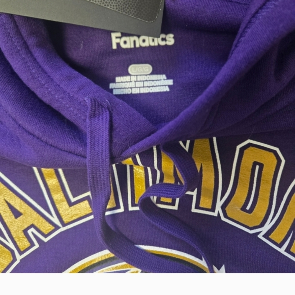 Fanatics Purple and Gold Baltimore Hoodie - Picture 3 of 3